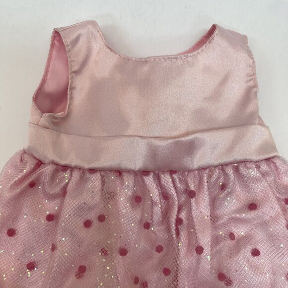 OG Dolls Battat Pink Doll Dress Sleeveless Polkadots - Picture 2 of 7